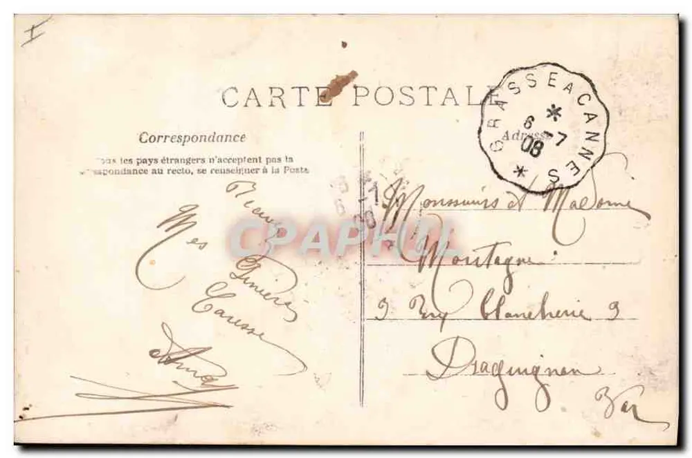 Frau mit zwei rosa Ferkeln — A.N. Paris, Nr. 527 - Rückseite