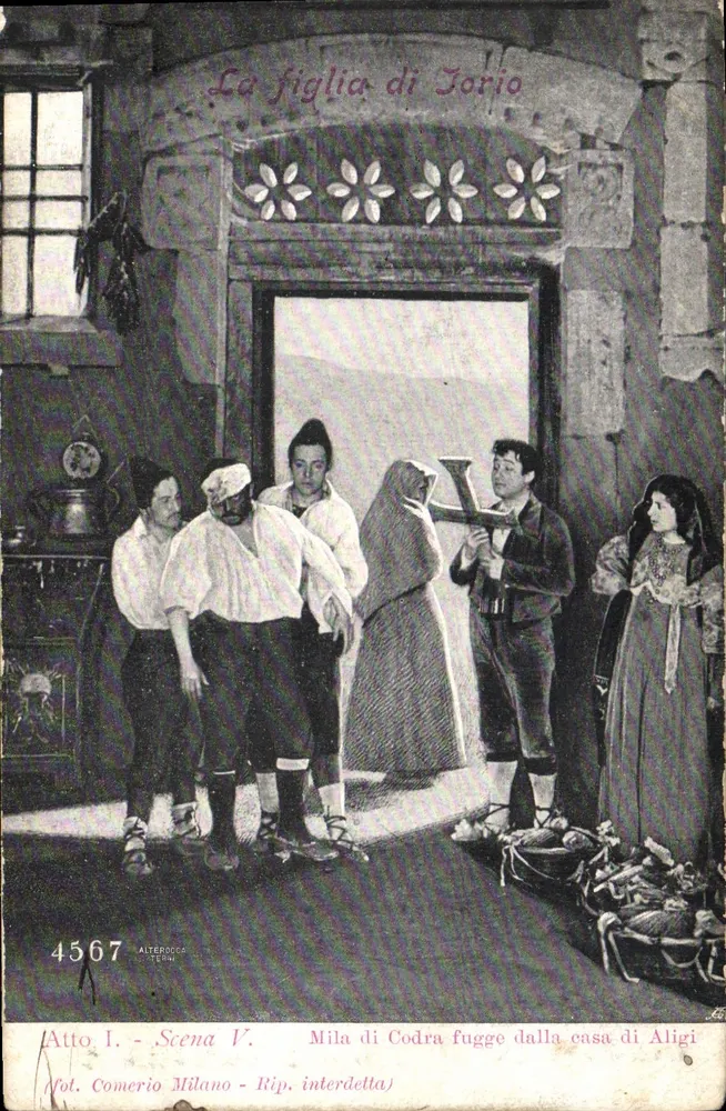 A filha de Jorio — Atto I, Cena V — Fot. Comerio Milano - Frente