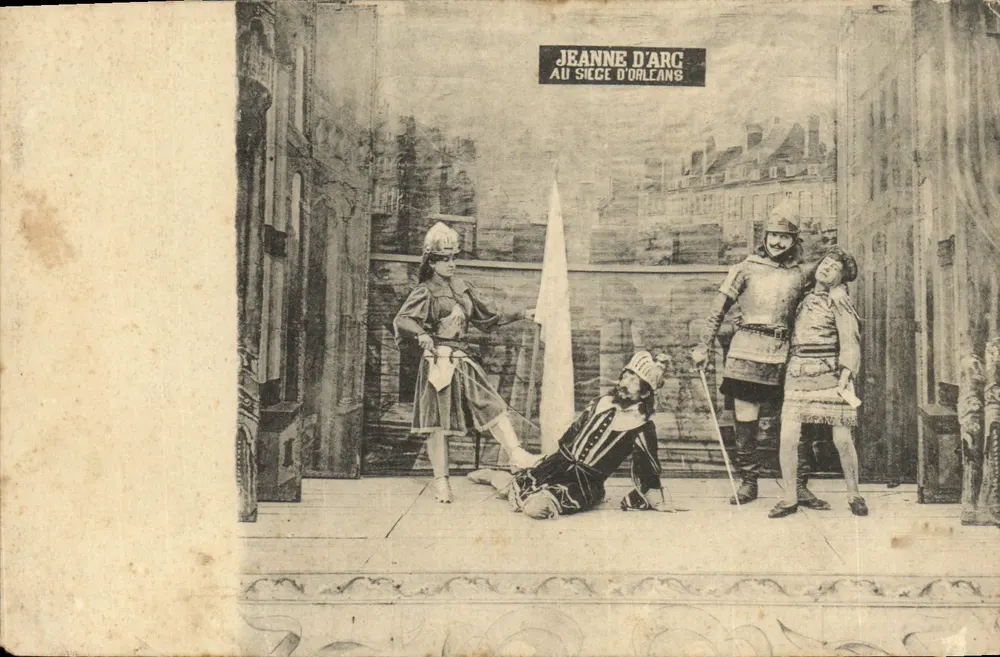 Jeanne d'Arc beim Belagerung von Orléans — Theater-Szene — unbekannter Verlag - Vorderseite