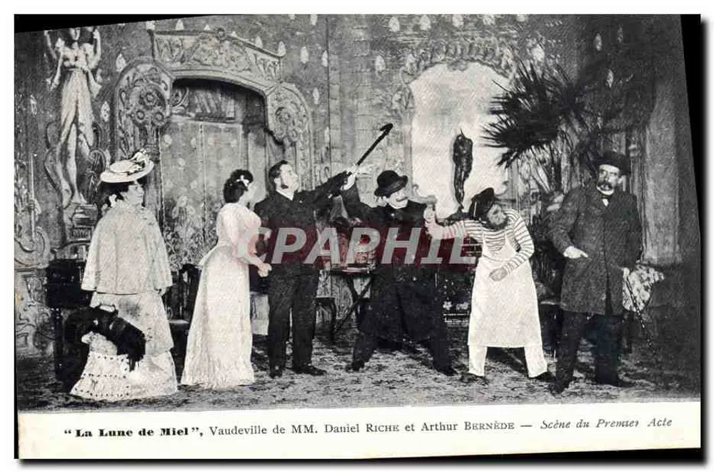 Die Hochzeit — Szene aus dem ersten Akt — Vaudeville von Herrn Daniel Riche und Arthur Bernède - Vorderseite