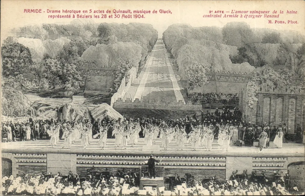 Armide - Heldentragödie in 5 Akten von Quinault, Musik von Gluck — Aufführung in Béziers am 28. und 30. August 1904 — Herr Pons, Foto. - Vorderseite