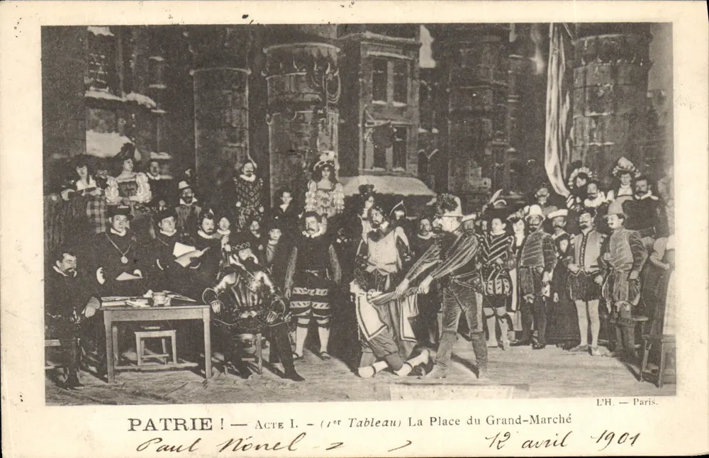 Patrie ! — Akt I. — (1. Szene) Die Place du Grand-Marché — Paul Nöel — L’H. — Paris — 19. April 1901 - Vorderseite