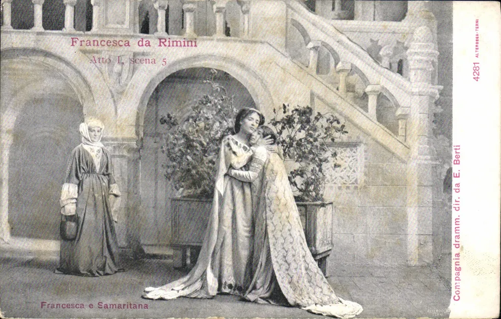 Francesca da Rimini — Atto I, scena 5 — Companhia dramática de E. Bertì, n° 4281 - Frente