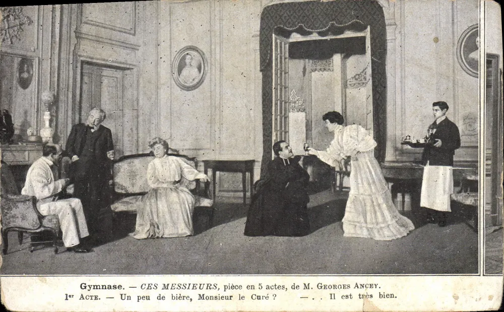 Gymnase — scène de la pièce 'Ces Messieurs' — éditeur Photo-Programme, Paris - Vorderseite
