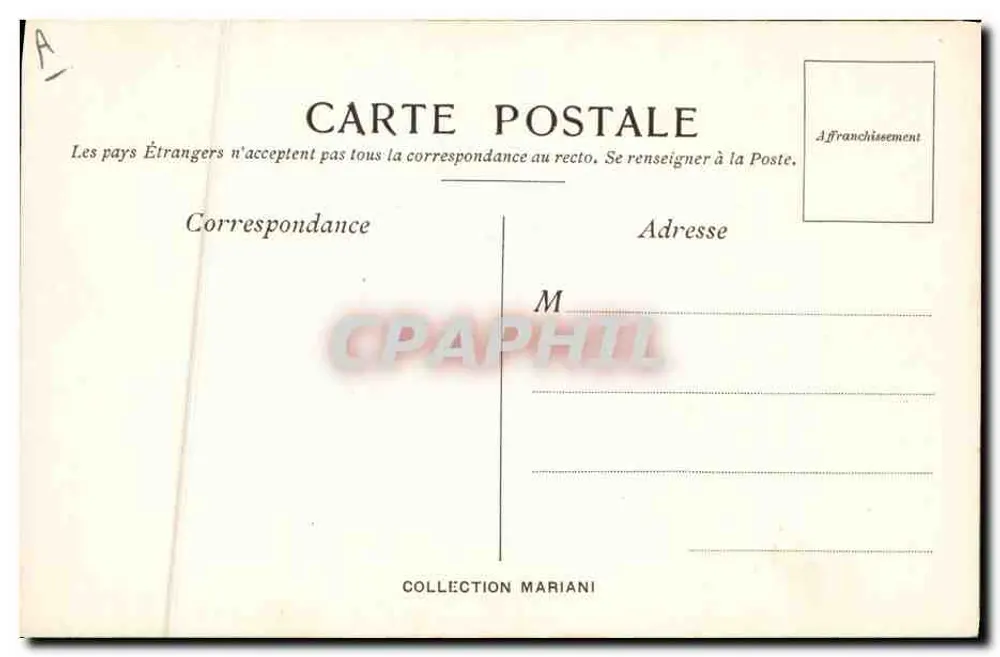 Kellnerin mit Weinflasche — Zeichnung von J. Wély für das Album Mariani — Sammlung Mariani - Rückseite