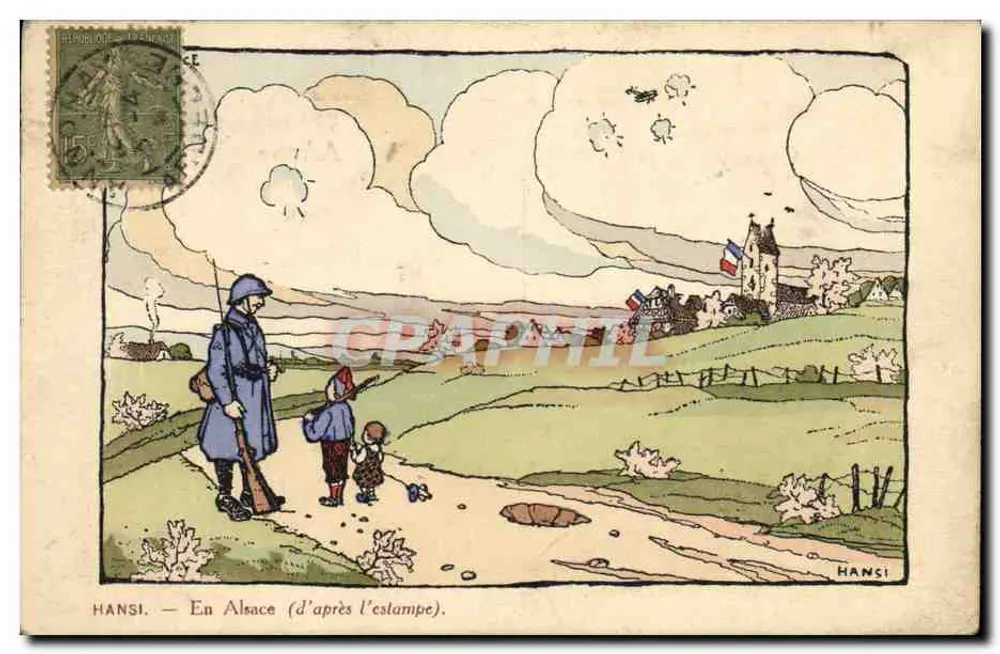 In der Elsass (nach der Holzschnitt) — Hansi — Verlag P. J. Gallais et Cie, Nr. 23 - Vorderseite