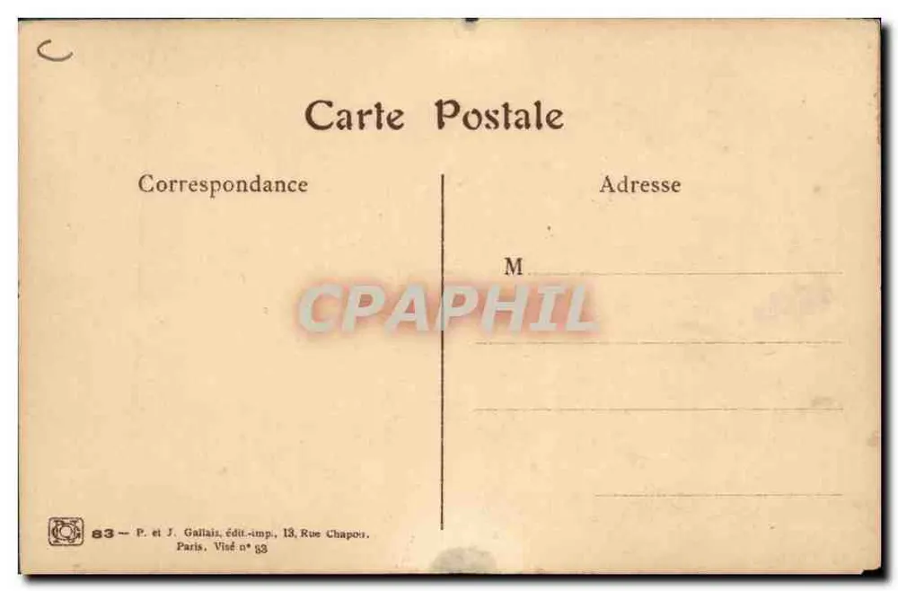 Karikatur eines Professors — von Hansi — Verlag P. et J. Gallia, n° 83 - Rückseite