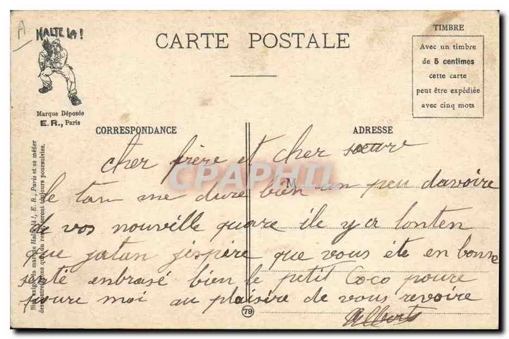Het Moderne Leger bij het Aperitief — E.R. Paris, N° 13108 - Achterkant