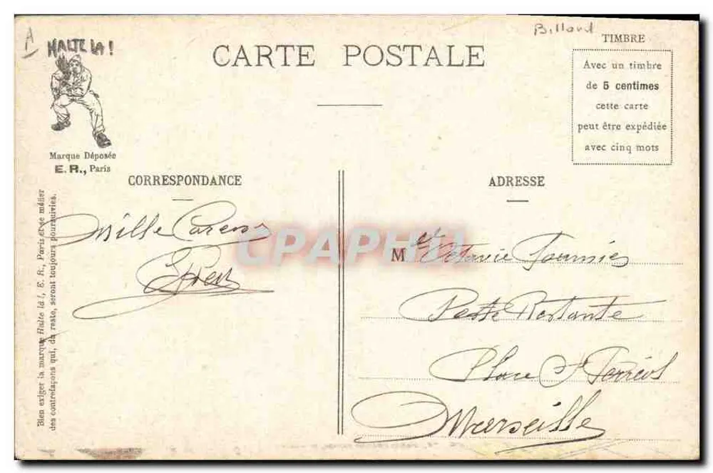 A Armada Moderna no Apéritivo — E.R. Paris, Modelo Depositado N.13108 - Verso