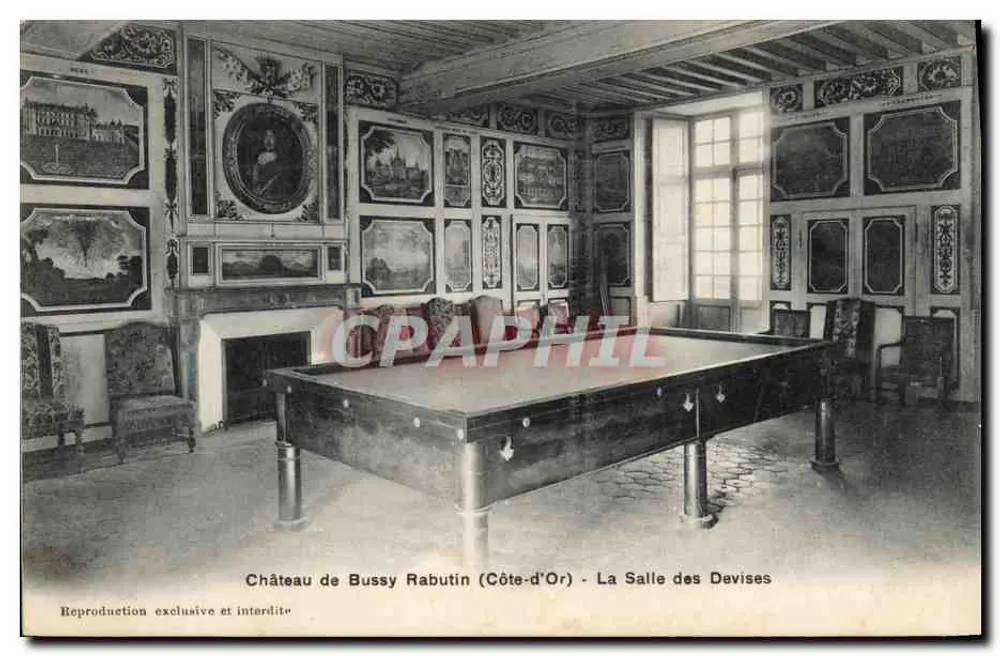 Schloss Bussy-Rabutin (Côte-d'Or) - Die Halle der Devise — L. Hudson, Paris - Vorderseite