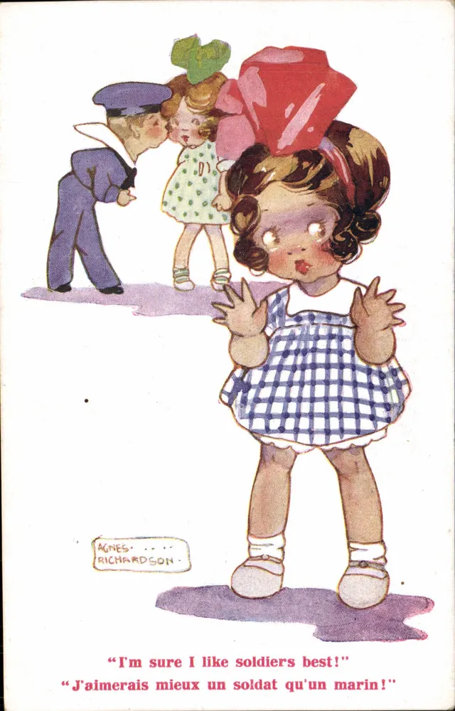 Kind, der Soldaten bevorzugt — Agnes Richardson — Verlag Artistic, Serie Nr. 1598 - Vorderseite