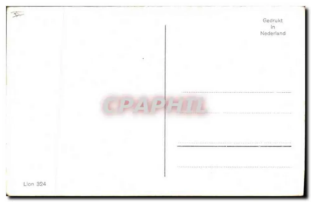 Carta postal humorística — praia — editor Lion, n° 324 - Verso
