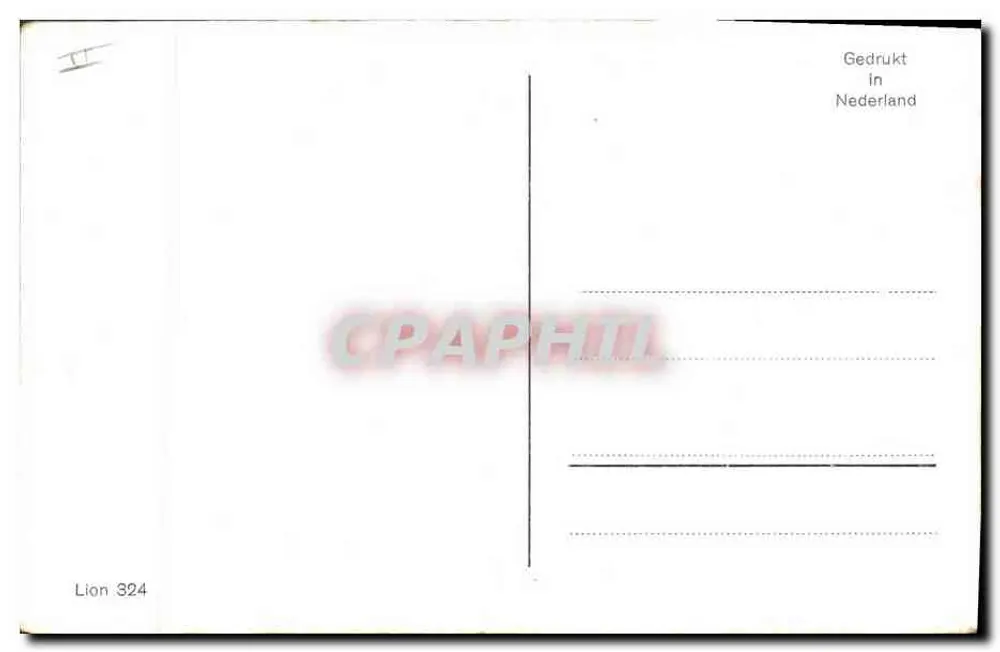 Carta postal humorística — praia — editor Lion, n° 324 - Verso