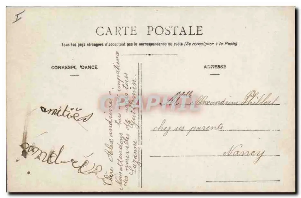 Menina segurando um porco — Porte Bonheur — Paris - Verso
