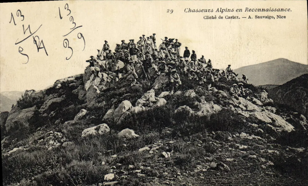 Alpine Jäger auf Erkundung — Foto von Castex — A. Sauvaigo, Nizza - Vorderseite
