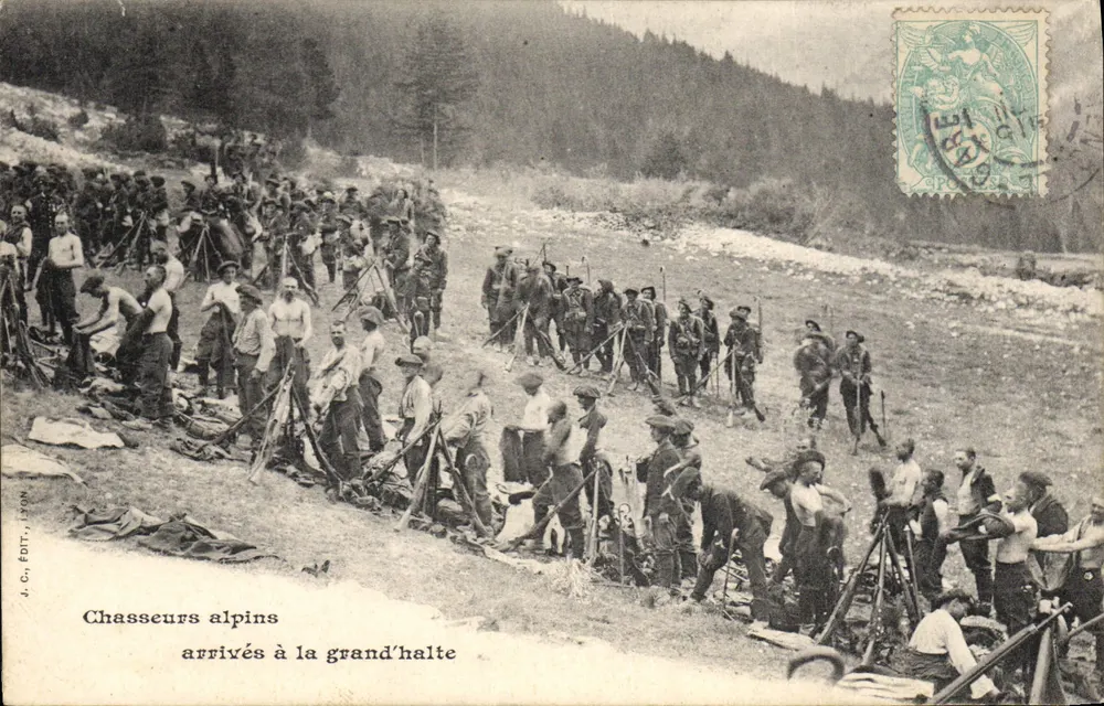Alpine Jäger am Großen Haltepunkt — A. C. EDIT., LYON - Vorderseite