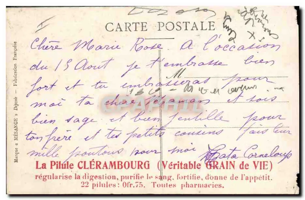 Kriegsszene — deutsche Soldaten bedrohen einen Mann und ein Kind — Text 'LEUR BRAVOURÉ' — Zeichnung signiert 'B' - Rückseite