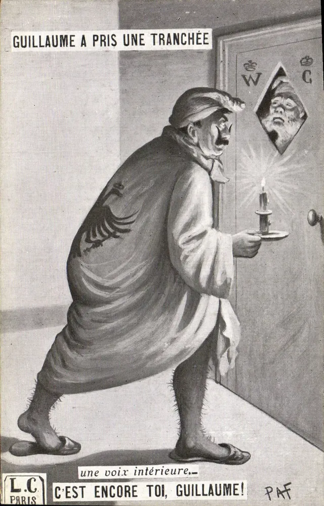 Guillaume tomou uma trincheira — caricatura satírica — L.C. Paris - Frente