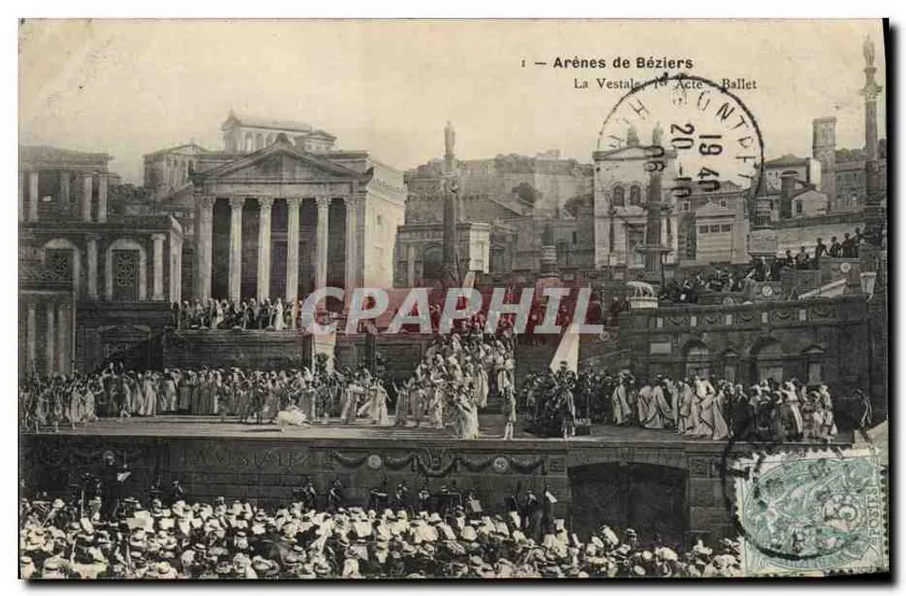 Arènes de Béziers — La Vestale, 1. Akt, Ballett — Verleger nicht sichtbar - Vorderseite
