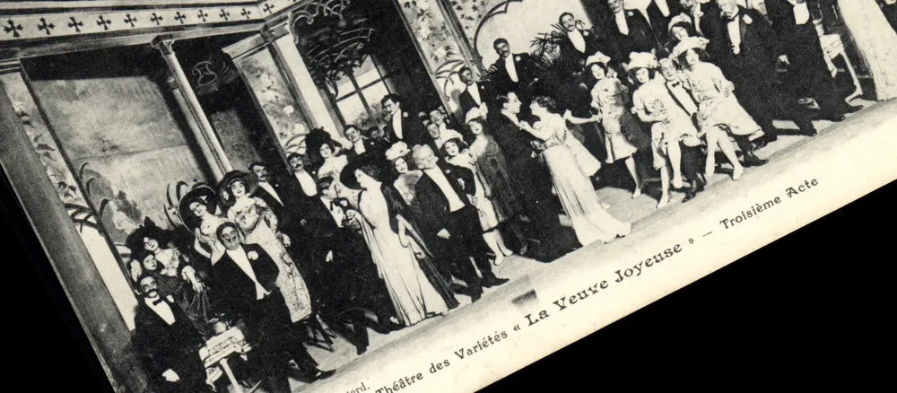 Theater des Variétés — « La Veuve Joyeuse » — Dritter Akt - Vorderseite