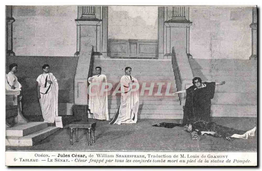 Odéon — Jules César — 6. Szene — Übersetzung von M. Louis de Gramont - Vorderseite