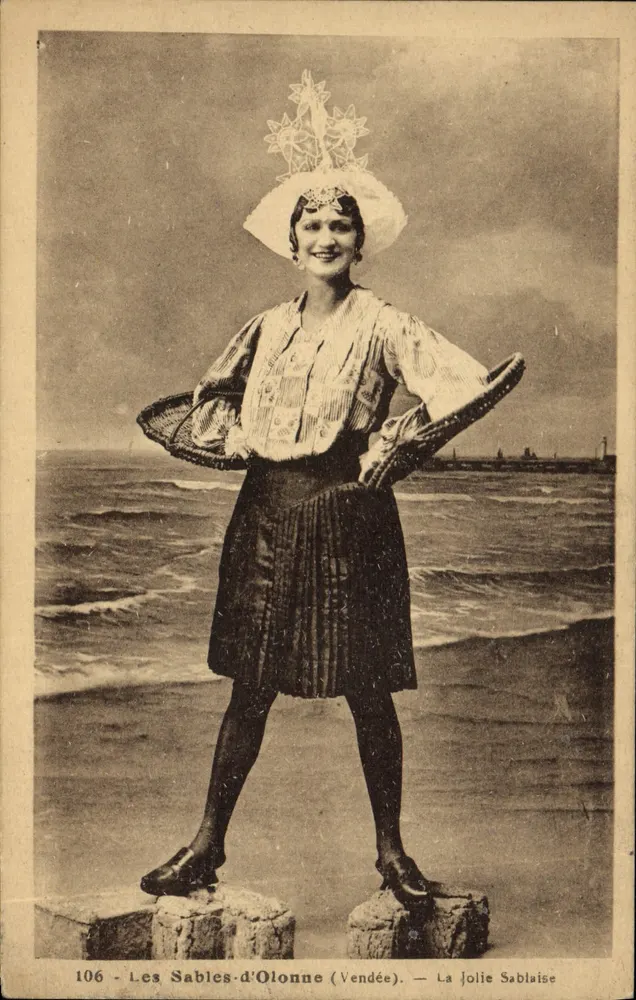 Les Sables-d'Olonne (Vendée) — A linda Sablaise — Edição H. R. Leiorf, rue des Halles - Frente