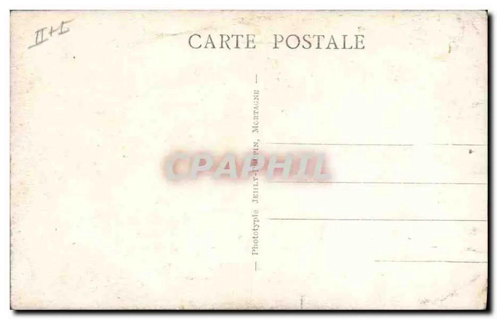 Piękna fryzura z Sablais — seria 39 — Phototypie Jéhly-Montpin, Montaigu - Rewers