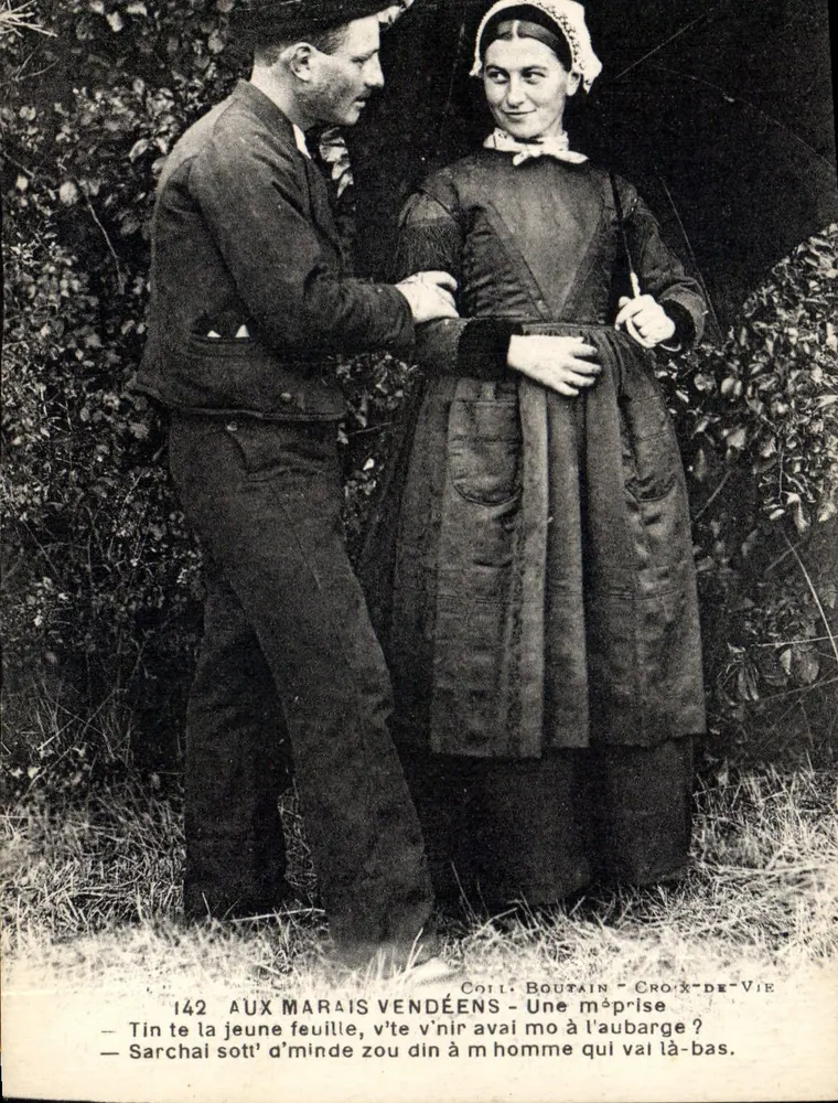Nos Marais Vendéens — Uma mãe-pise — Coll. Boutain - Croix-de-Vie, n°142 - Frente