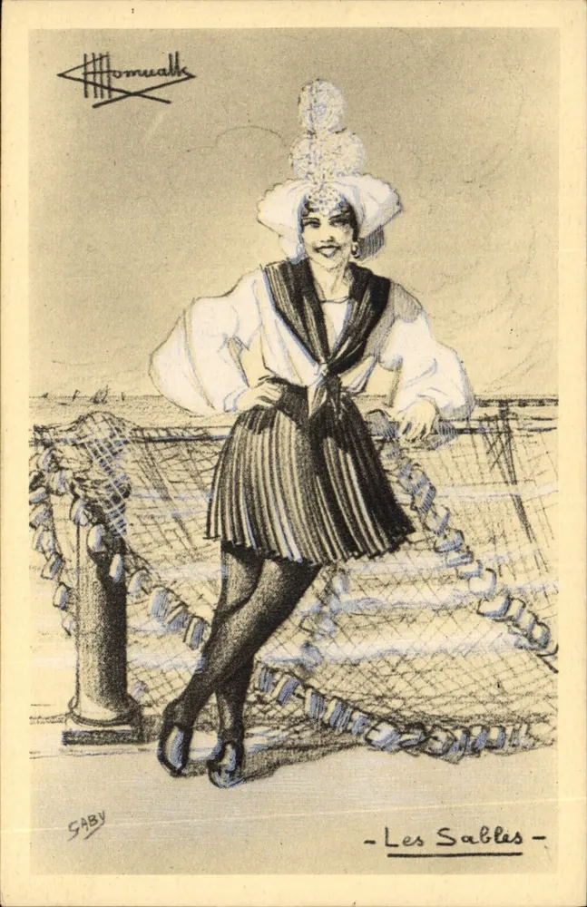 Les Sables — Traje de praia — Desenhos Charles Homualk - Frente