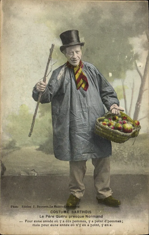 Sarthe-Kleidung — Der Vater Quérû fast normannisch — Foto-Ausgabe J. Bouveret, Le Mans - Châteaudun - Vorderseite