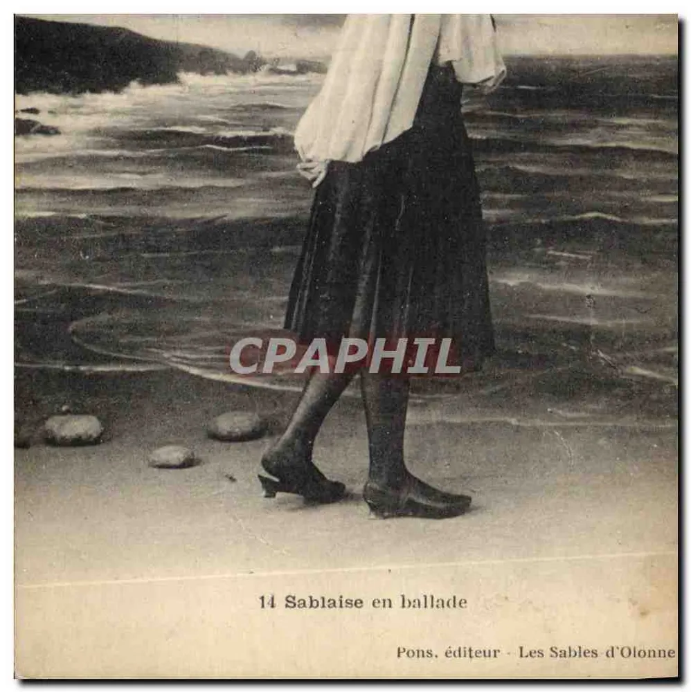 Sablaise em passeio — Les Sables d'Olonne — editor Pons, n°14 - Frente