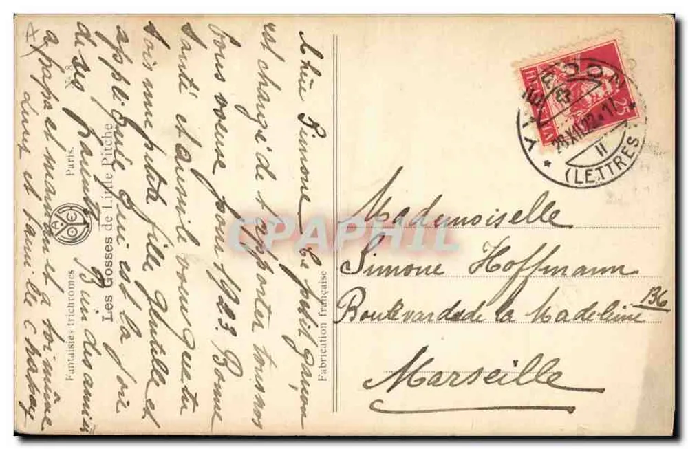 Kind mit rotem Hut — Winterlandschaft — Verlag Little Pitche - Rückseite