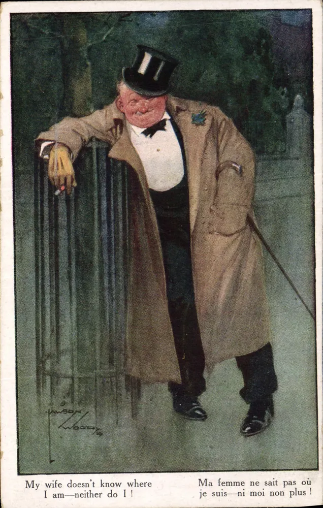 Winston Churchill — humoristische Karikatur — Verlag Florence House, Barnes, London - Vorderseite