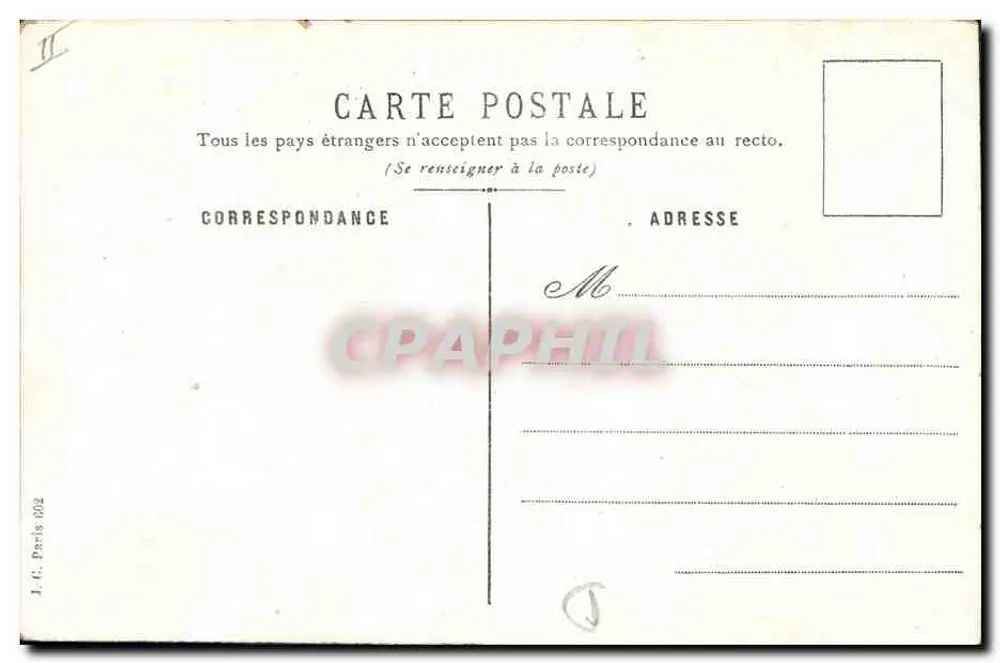 Arranjo de margaridas — Boas festas sinceras — L.C. Paris 002 - Verso