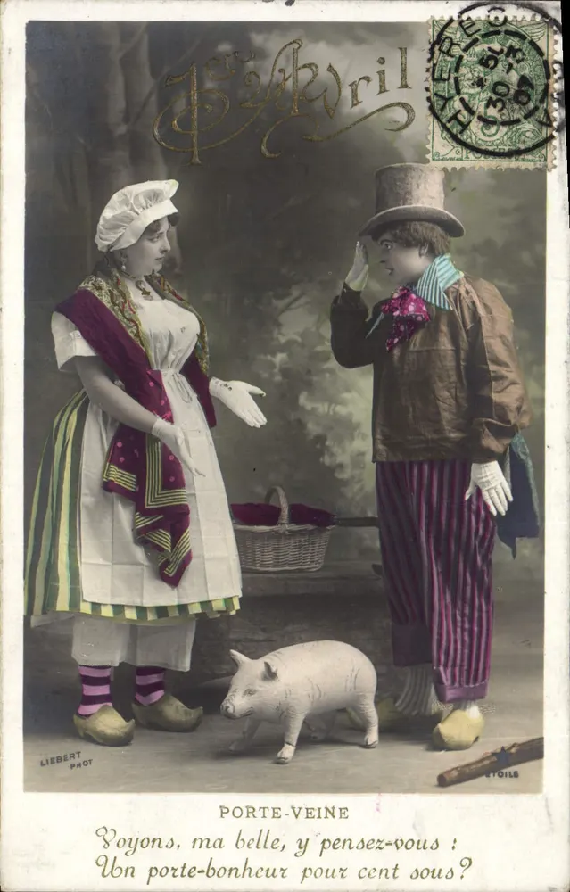 Porte-veine — Karnevals-Szene — Liebert Phot - Vorderseite