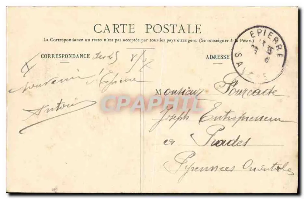 Glacier de Tré-la-Tête (2684m) — Verlag E. Reynaud, Chambéry, n°265 - Rückseite