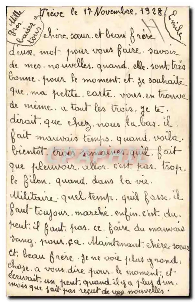 14. Bataillon der Alpinen Jäger — 1. Kompanie in Urlaub — Verlag Raphi, Nr. 995 - Rückseite