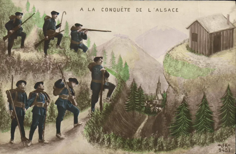 Soldaten in den Bergen — A LA CONQUÊTE DE L'ALSACE — Ausgabe JK n° 9451 - Vorderseite