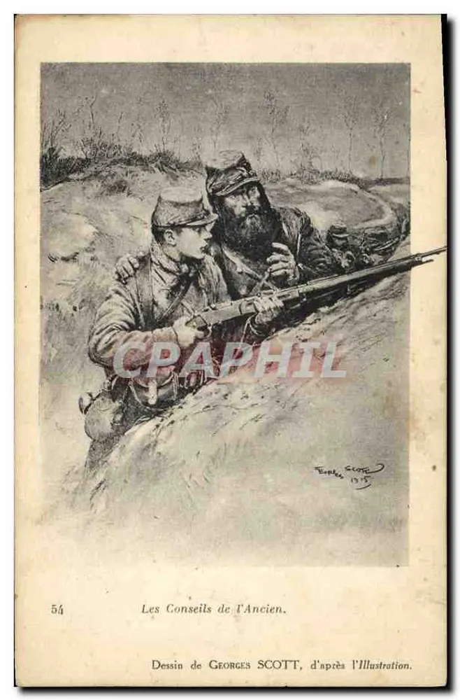 Die Ratschläge der Alten — Zeichnung von Georges Scott, nach L'Illustration — n°54 - Vorderseite