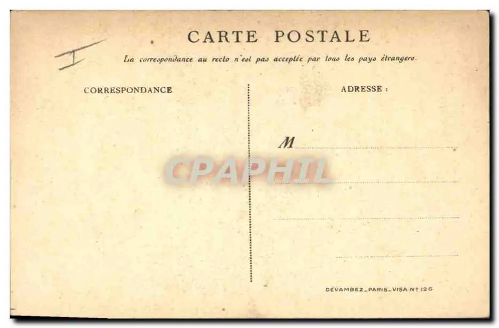 Der Nébiscite in Elsass-Lothringen — Karikatur eines alten Mannes und eines Vogels — Verlag Devambez, Paris, Visa N°126 - Rückseite