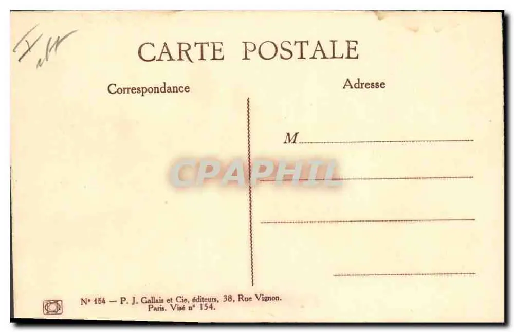 A outra trincheira — Sujeito: soldados em uma trincheira — editor P. J. Gallais e Cie, n° 154 - Verso