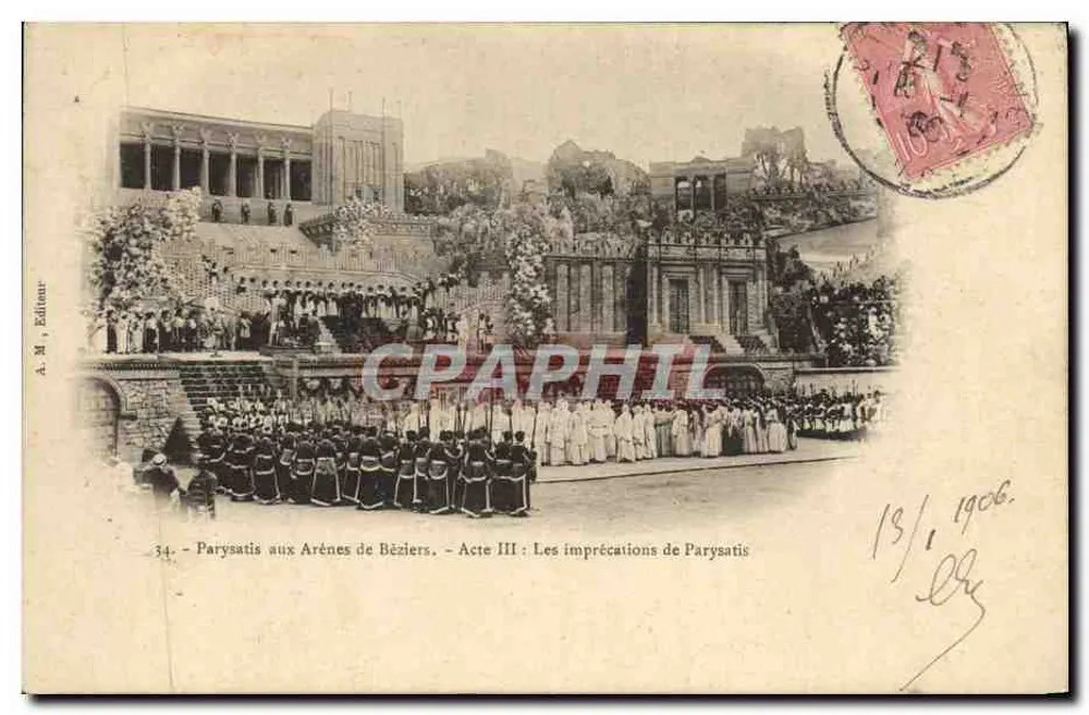 Parysatis an den Arènes de Béziers — Akt III: Die Flüche von Parysatis — A. M. Verlag, Nr. 34 - Vorderseite