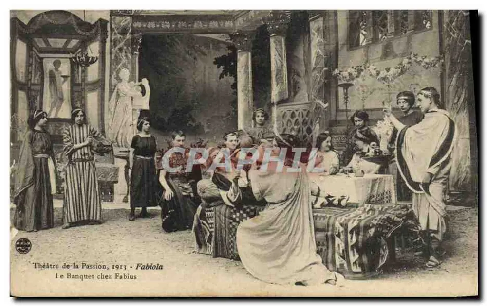 Theater der Passion, 1913 — Das Bankett bei Fabius — Theater-Szene - Vorderseite