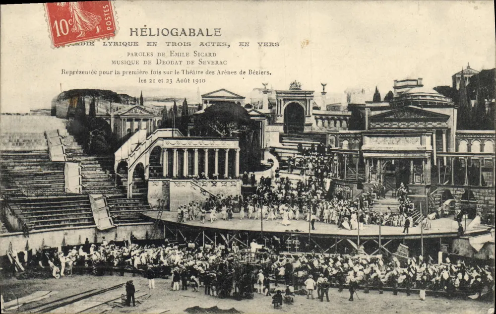 Lyrisches Stück in Béziers — Héliogabale — Aufführung am 21. und 23. August 1910 - Vorderseite