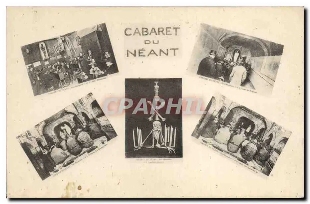 Cabaret du Néant — Bühnenszenen und Innenaufnahmen — A. Plantier, Verlag Paris - Vorderseite