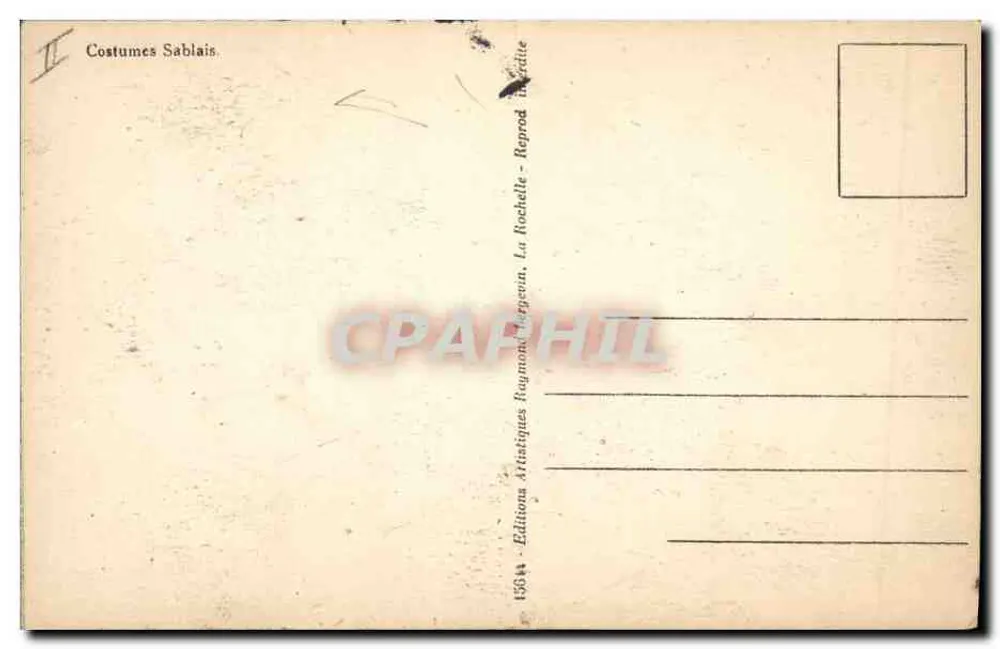 सैब्ले के वस्त्र - कला संस्करण रेमी बर्गेविन, नंबर 15344 - पीछे