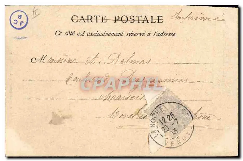 Sablaïse ajeitando seus Filets — Les Sables-d'Olonne — Coleção G. L. D., de Nantes - Verso