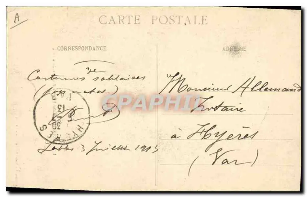 Les Sables-d'Olonne — A Promenade à ânes — Editora: Les Sables-d'Olonne, N° 116 - Verso