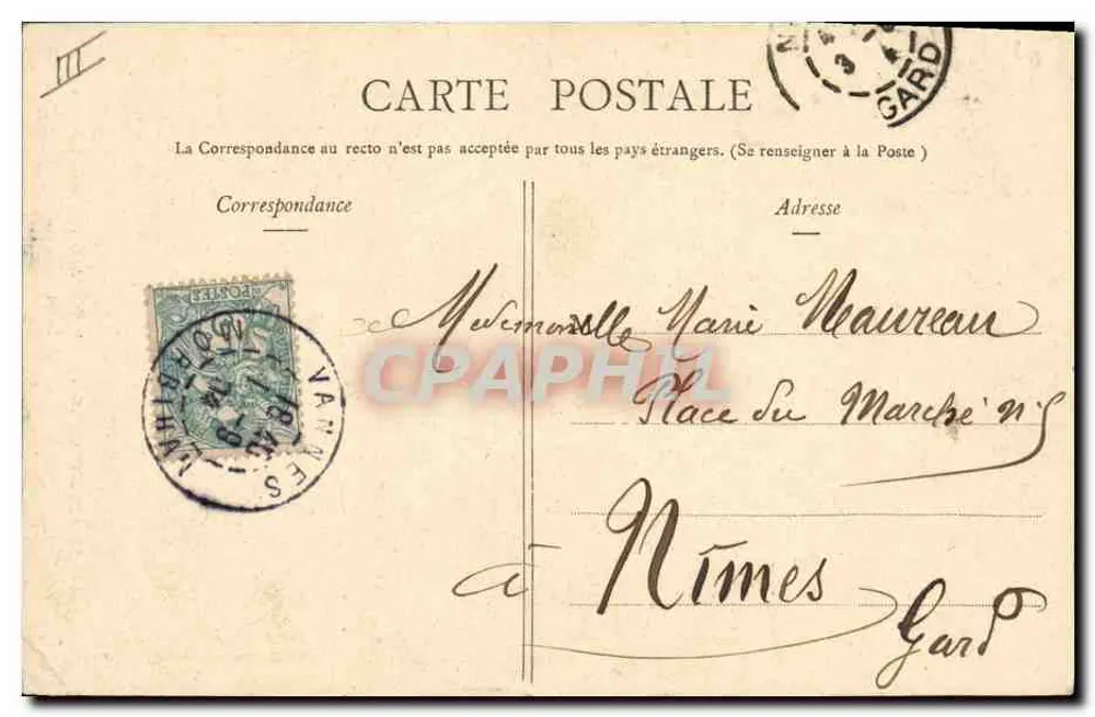Les Sables-d'Olonne — Auf dem Quai de Guinée spazierten drei Sablaises — Sammlung G. L. de Nantes, N° 33 - Rückseite