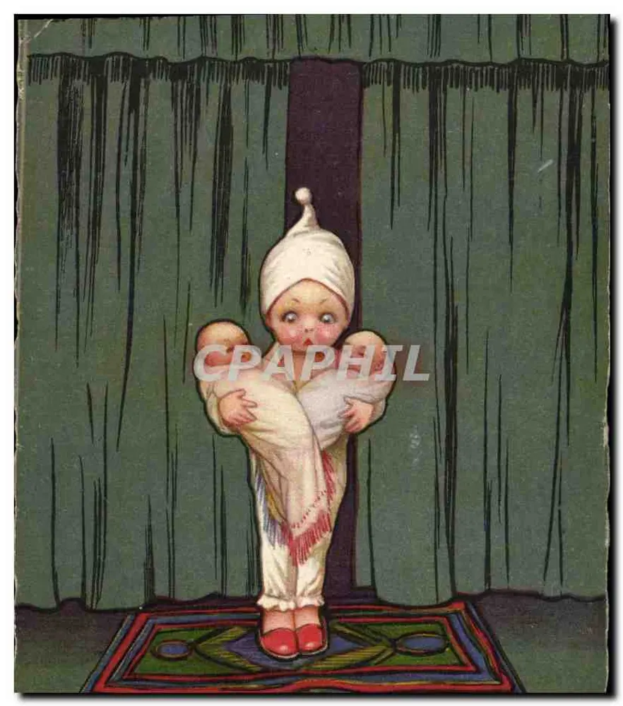 Baby, das zwei Säuglinge trägt — Illustration — Verlag unbekannt - Vorderseite